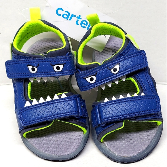 Carters Cade Monster Sandals Size 5 Lights Up - Picture 1 of 13